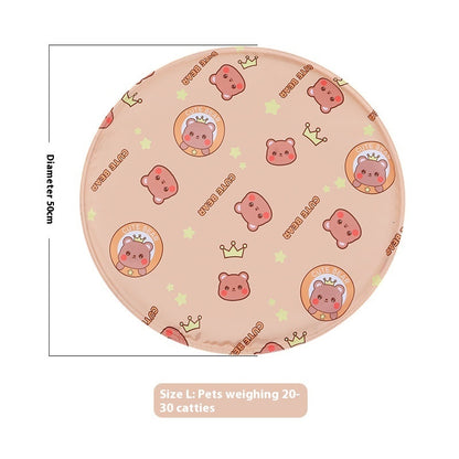 Pet Ice Mat Round Gel Dog Multifunctional Cooling Cool Pad