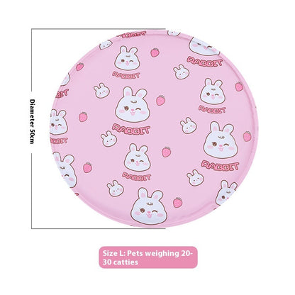 Pet Ice Mat Round Gel Dog Multifunctional Cooling Cool Pad