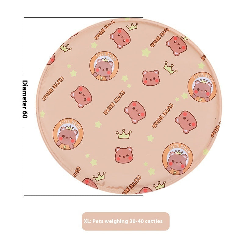 Pet Ice Mat Round Gel Dog Multifunctional Cooling Cool Pad